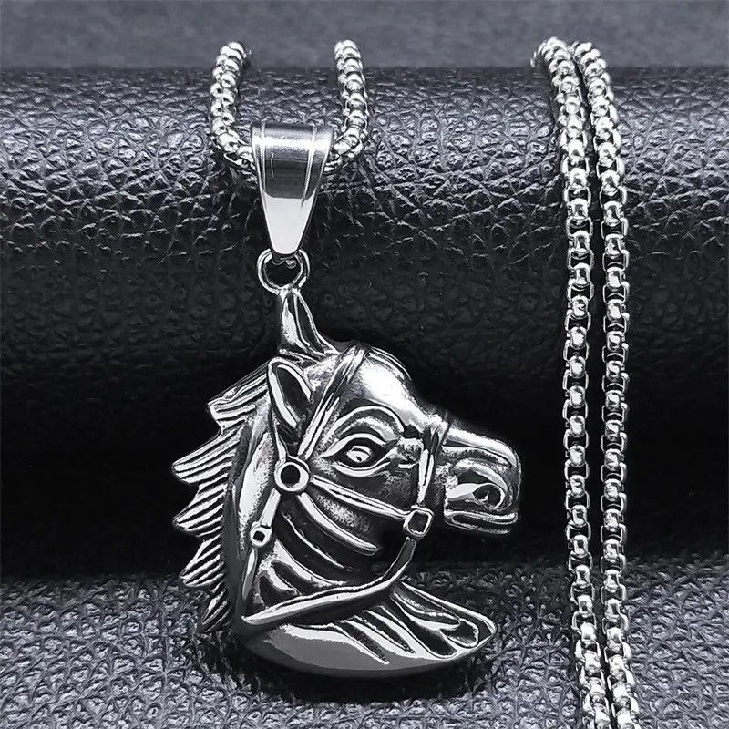 Jewelry Vintage Gothic Horse Necklaces Size ONE SIZE - 1 Thumbnail