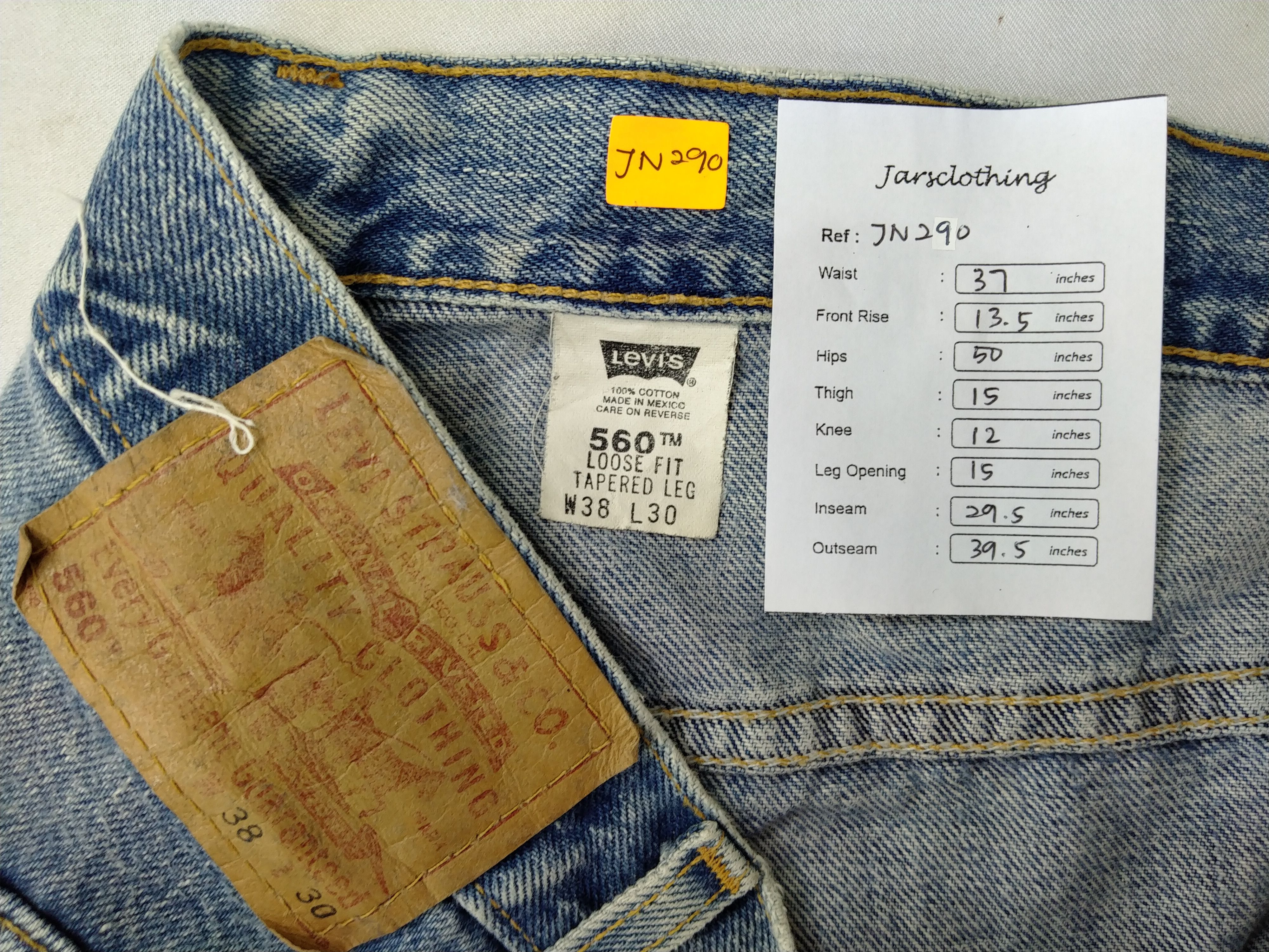 Levi's Loose Fit Blue Vintage Levi's 560 Denim 37x29.5 -JN290 Size US 37 - 10 Thumbnail