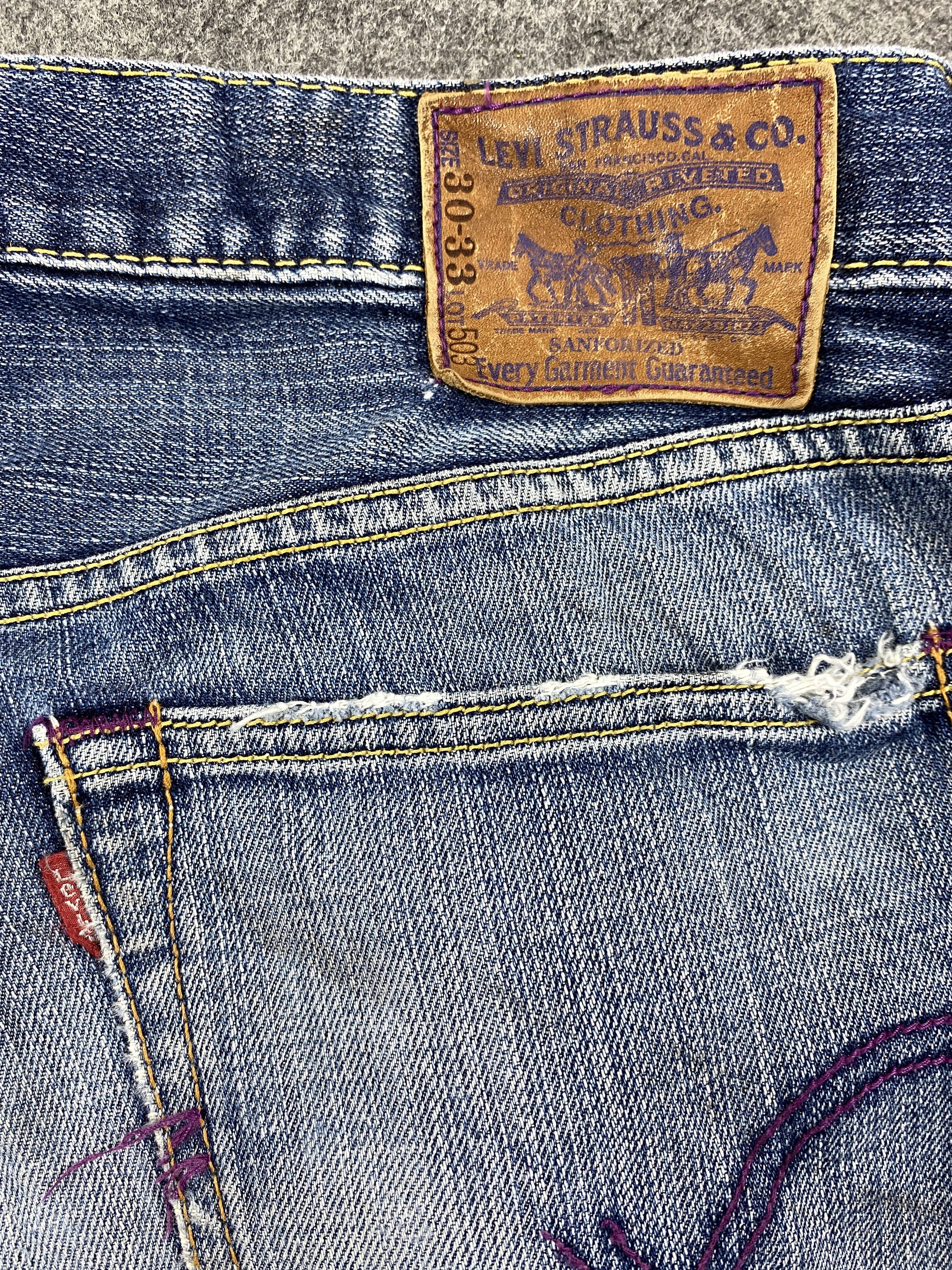Levi's Distressed Blue Vintage Levi's 503 30x31.5 Denim -SJ198 Size US 30 / EU 46 - 10 Thumbnail