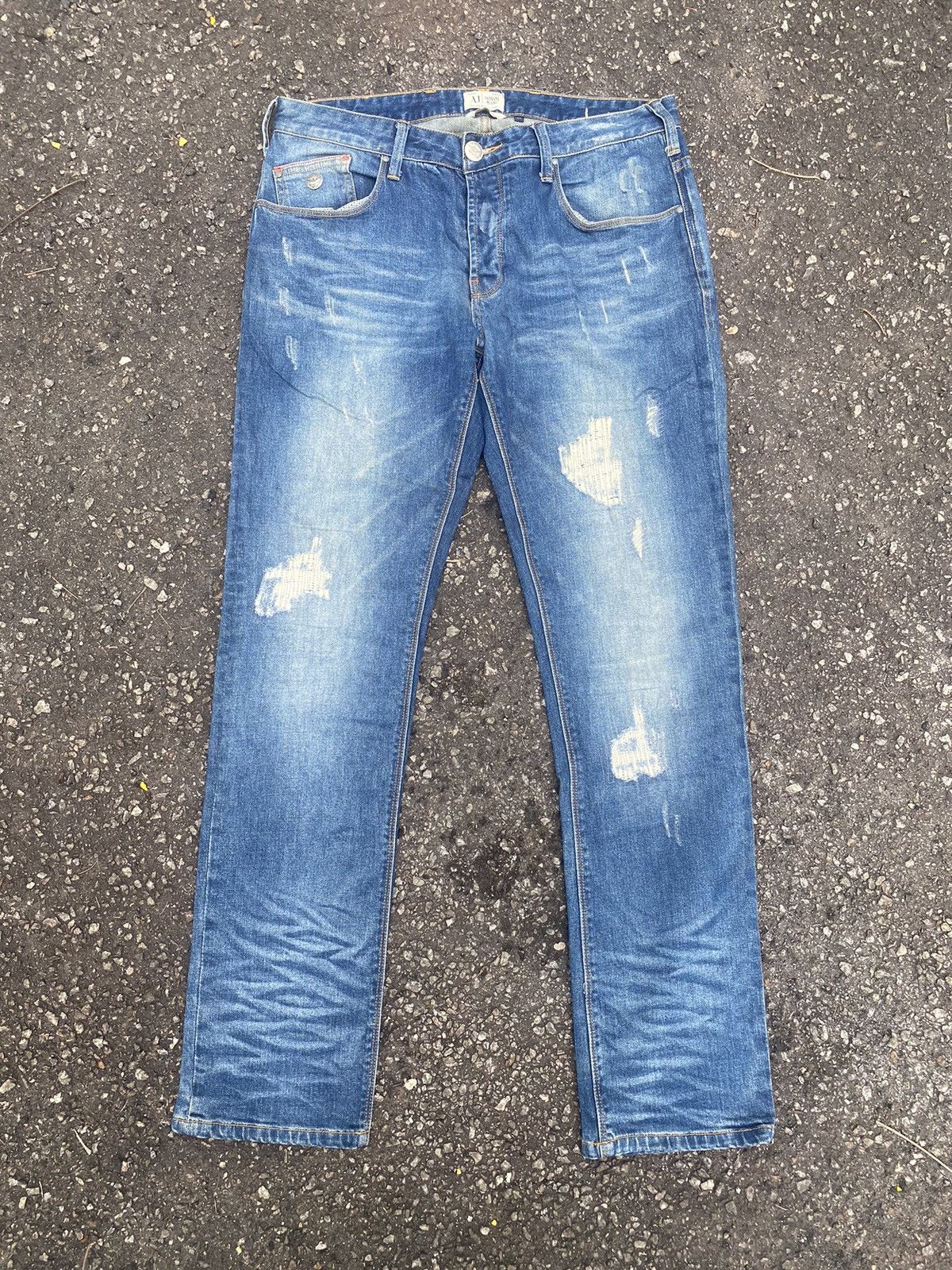 Armani Armani Jeans Distressed Denim Size US 34 / EU 50 - 1 Thumbnail