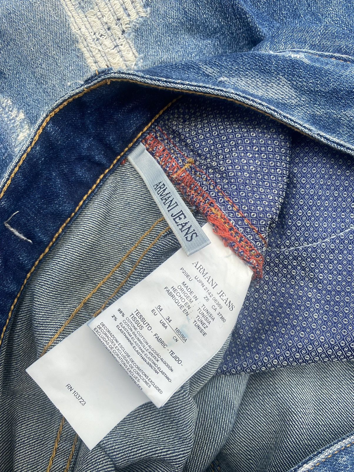 Armani Armani Jeans Distressed Denim Size US 34 / EU 50 - 9 Thumbnail