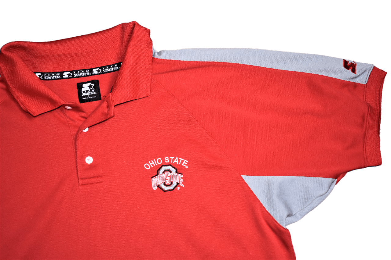 Starter Ohio State Buckeyes Red Vintage Starter Embroidered Polo Size US L / EU 52-54 / 3 - 2 Thumbnail