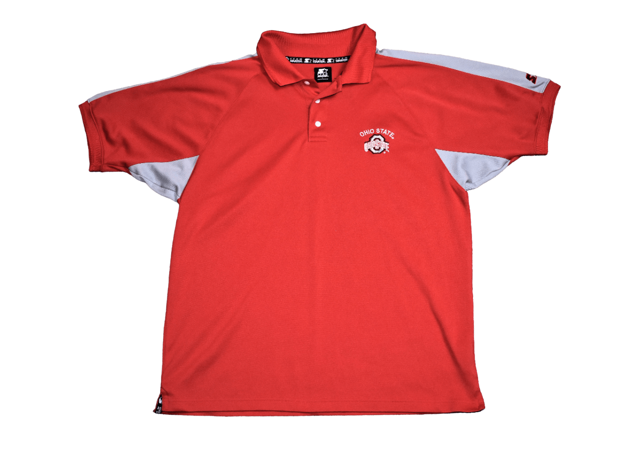 Starter Ohio State Buckeyes Red Vintage Starter Embroidered Polo Size US L / EU 52-54 / 3 - 1 Thumbnail