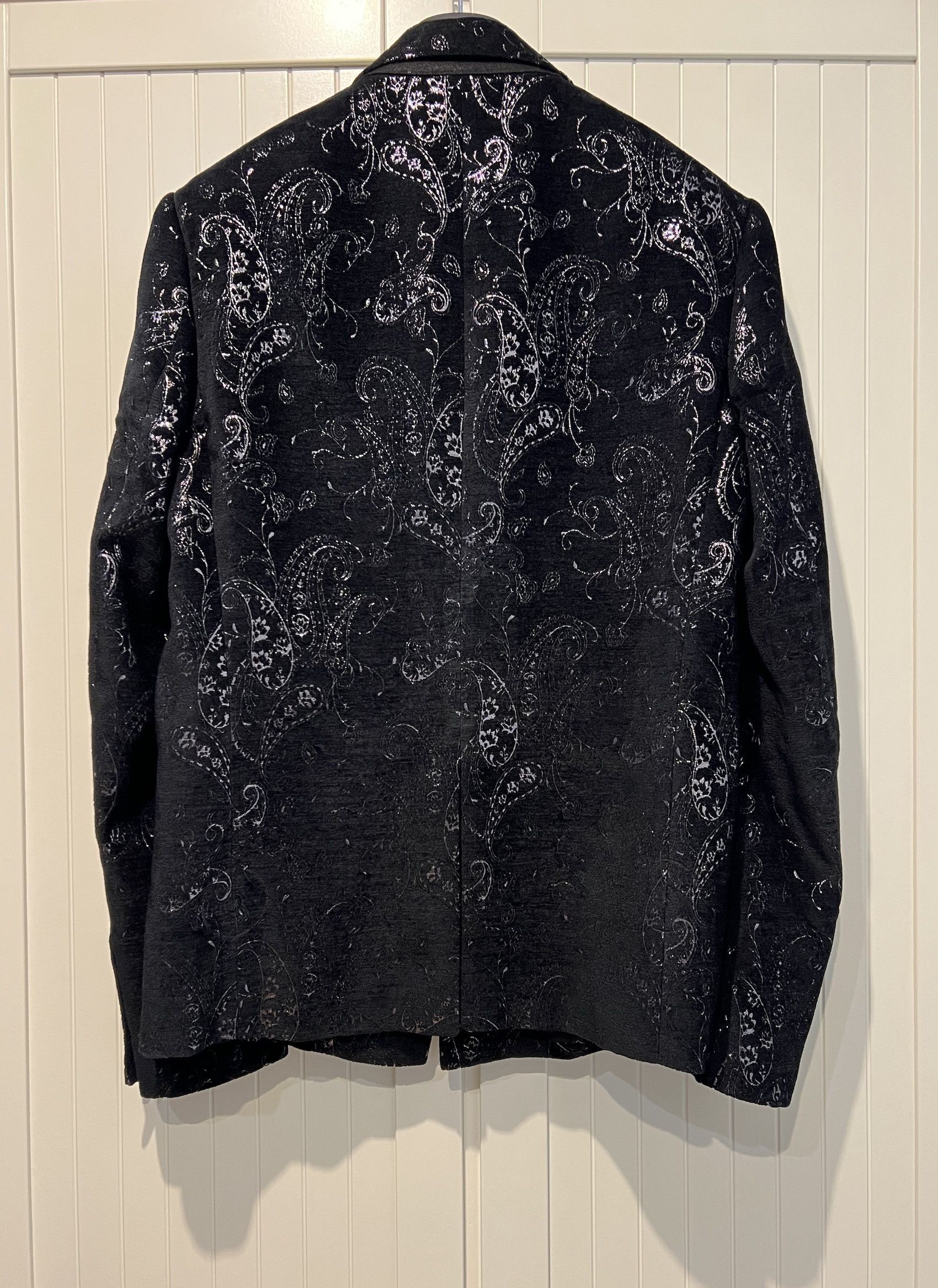 Amiri SS'20 Blazer Velvet in Glitter Paisley Size 40R - 2 Thumbnail