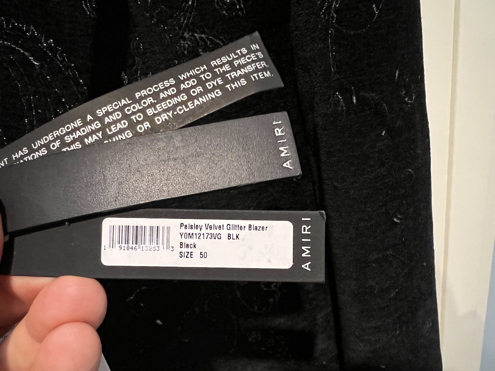 Amiri SS'20 Blazer Velvet in Glitter Paisley Size 40R - 4 Thumbnail