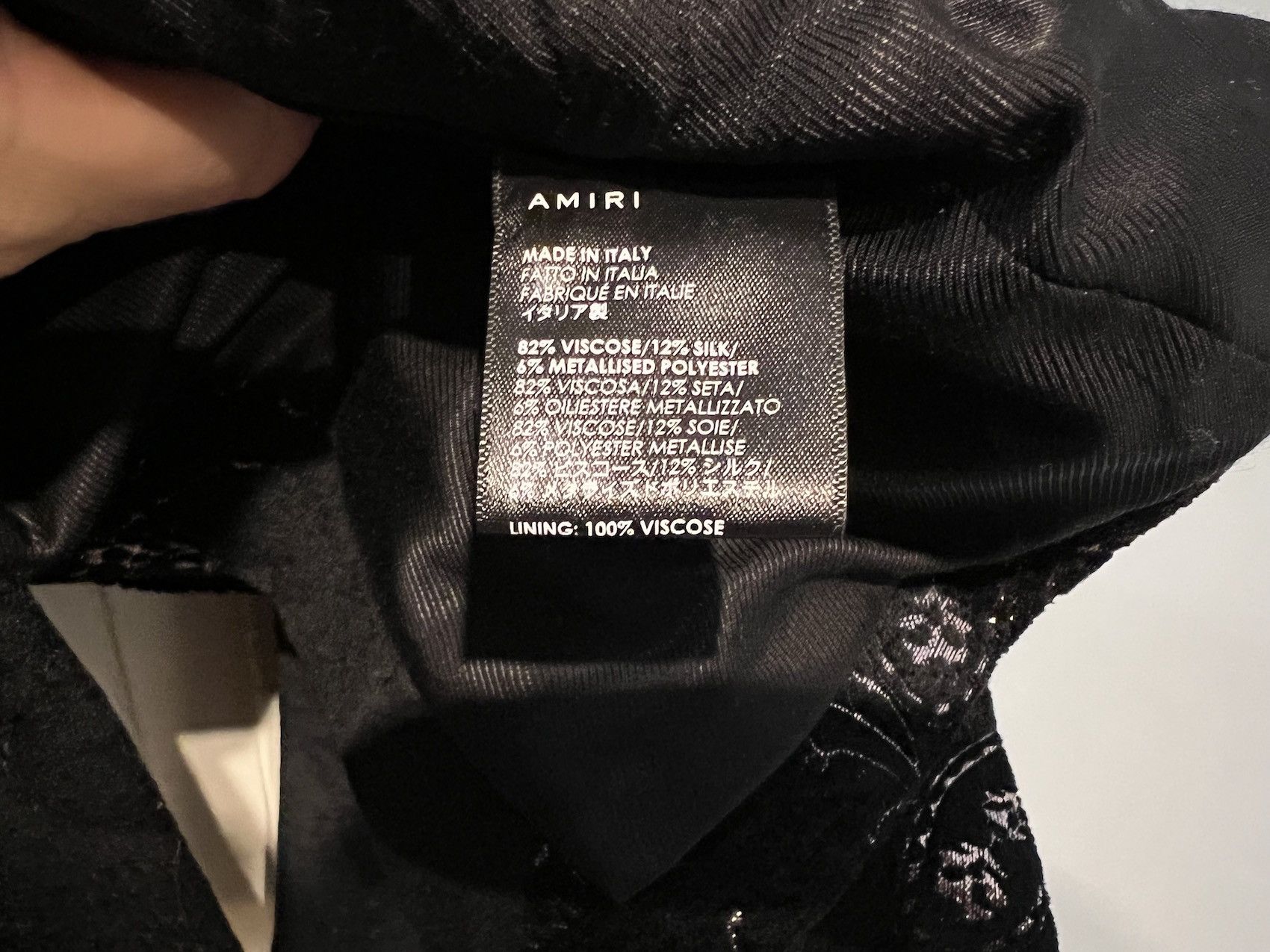 Amiri SS'20 Blazer Velvet in Glitter Paisley Size 40R - 6 Thumbnail