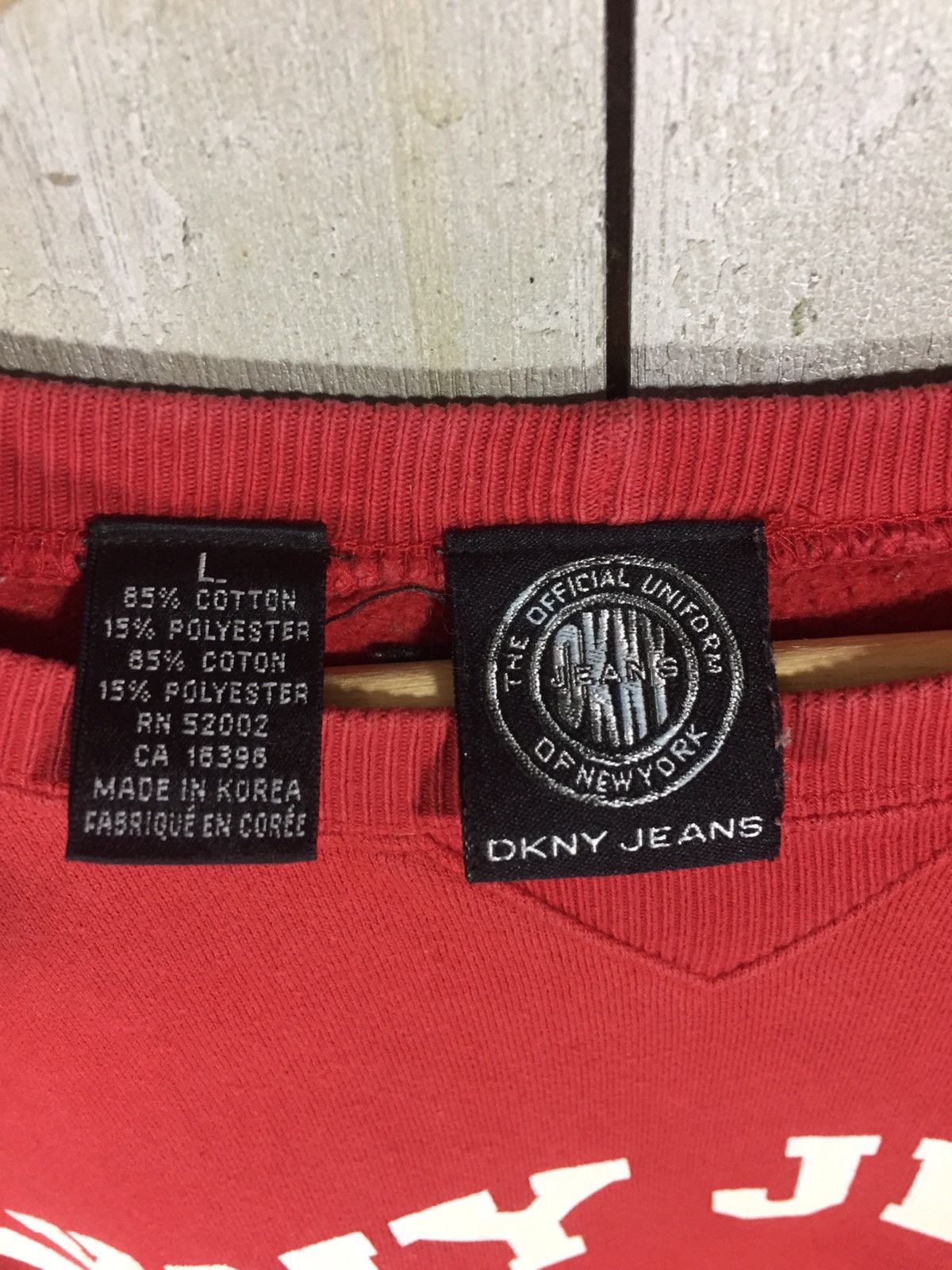 DKNY 🔥Vintage🔥DKNY JEANS Sweatshirt Box Logo Size US L / EU 52-54 / 3 - 3 Thumbnail