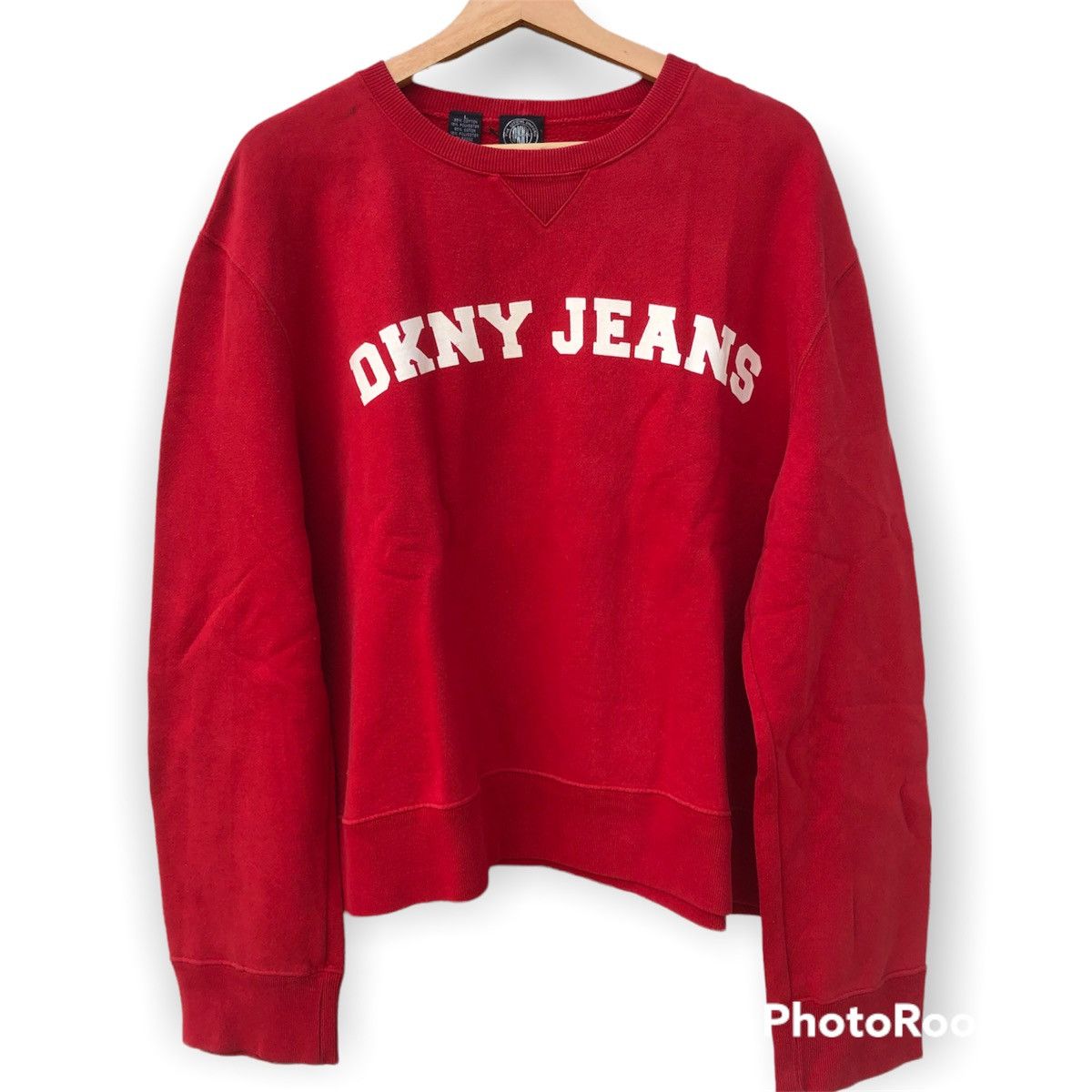DKNY 🔥Vintage🔥DKNY JEANS Sweatshirt Box Logo Size US L / EU 52-54 / 3 - 1 Thumbnail