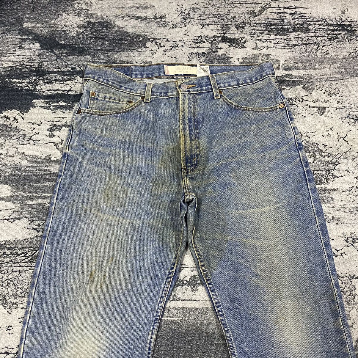 Levi's × Levi's Vintage Clothing × Vintage Vintage Levis 505 Regular Fit Stain Light Washed Denim Jeans Size US 35 - 6 Thumbnail