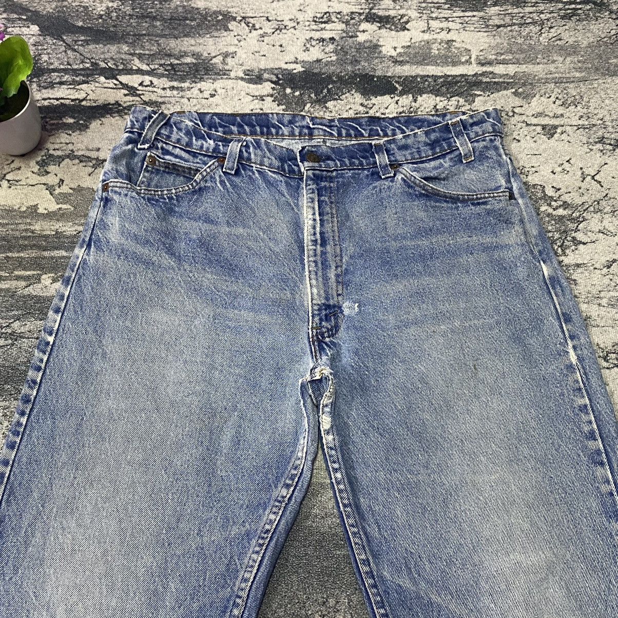 Levi's × Vintage Vintage Levis 505 Orange Tab Light Washed Distressed Jeans Size US 38 / EU 54 - 4 Thumbnail