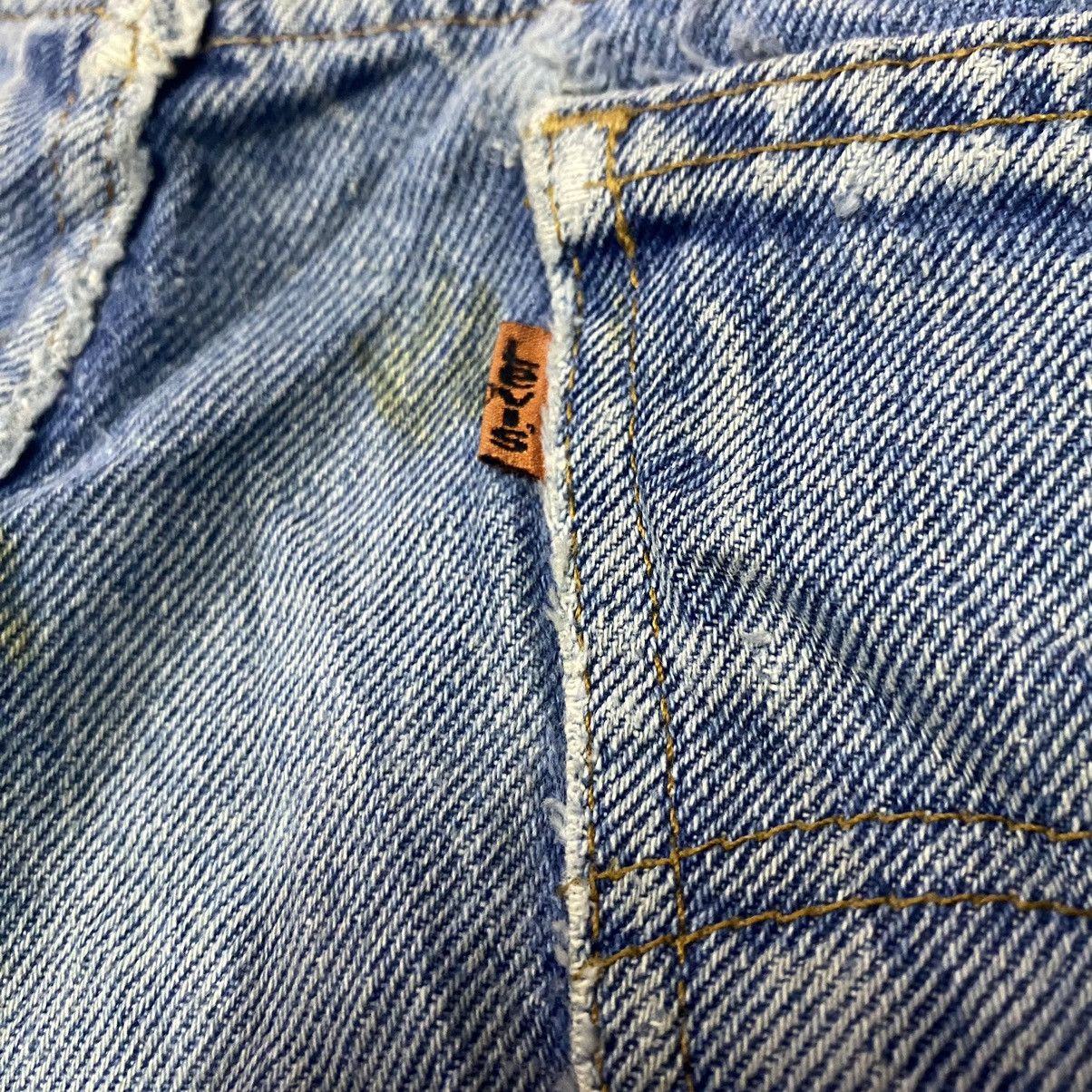 Levi's × Vintage Vintage Levis 505 Orange Tab Light Washed Distressed Jeans Size US 38 / EU 54 - 15 Thumbnail