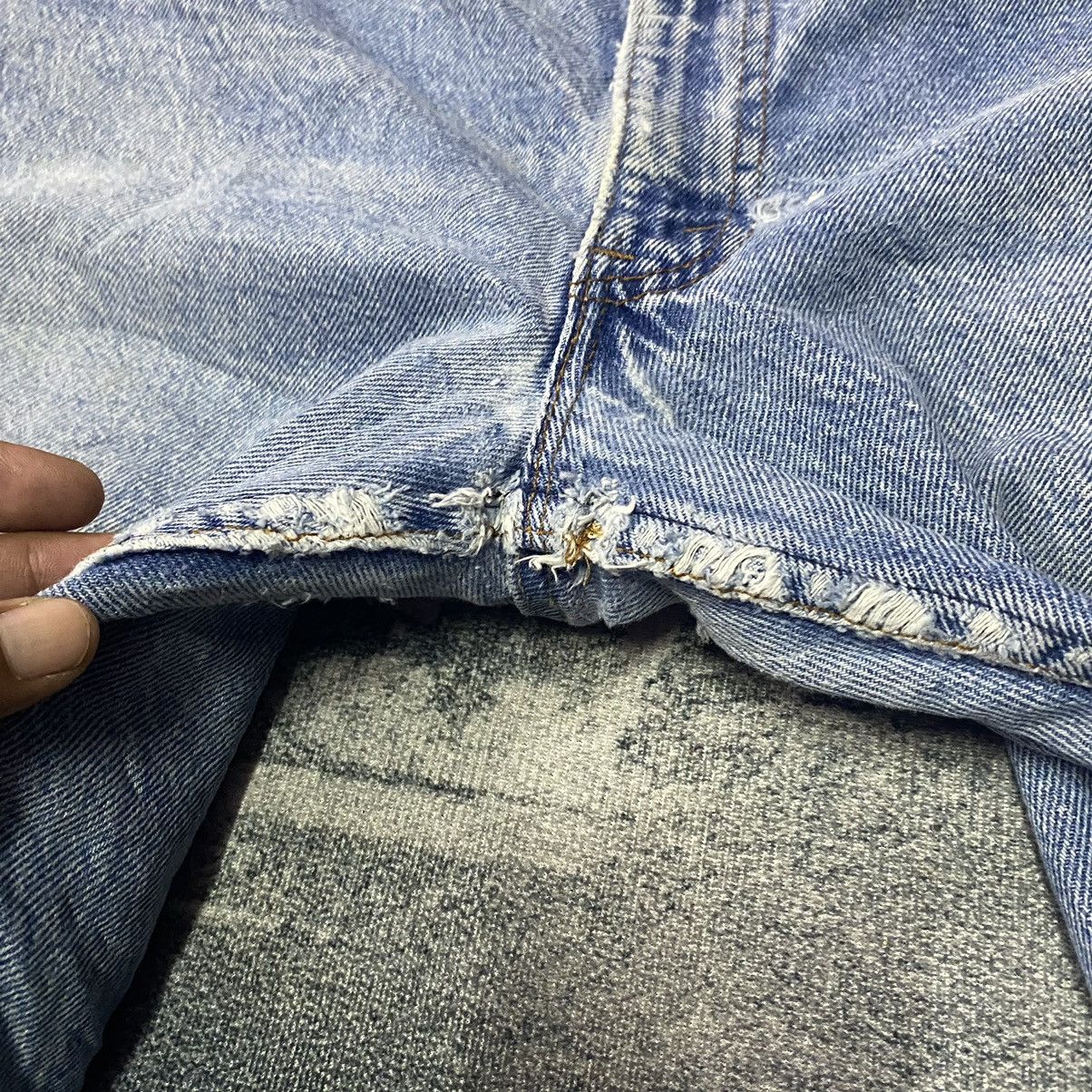Levi's × Vintage Vintage Levis 505 Orange Tab Light Washed Distressed Jeans Size US 38 / EU 54 - 7 Thumbnail