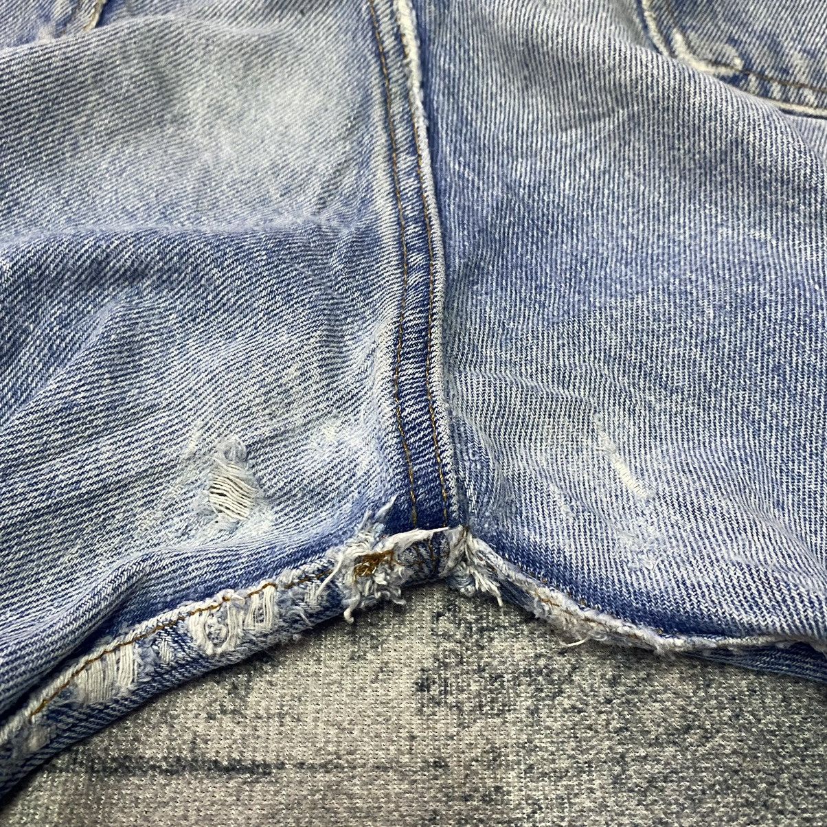 Levi's × Vintage Vintage Levis 505 Orange Tab Light Washed Distressed Jeans Size US 38 / EU 54 - 18 Thumbnail