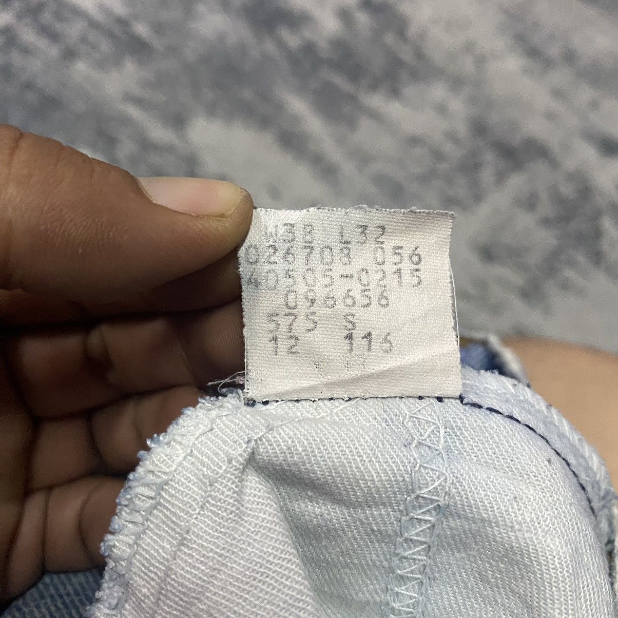 Levi's × Vintage Vintage Levis 505 Orange Tab Light Washed Distressed Jeans Size US 38 / EU 54 - 16 Thumbnail