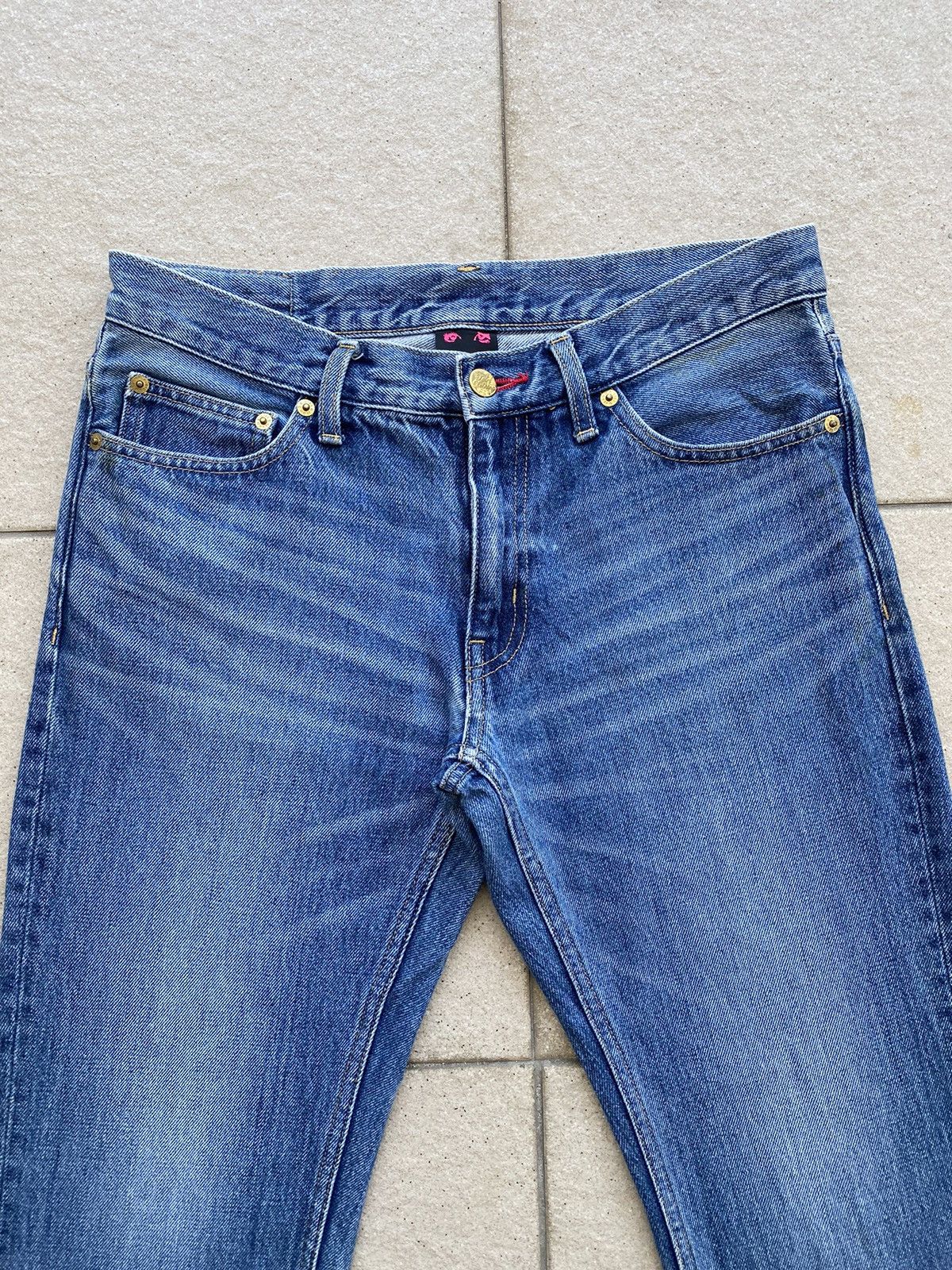 Hysteric Glamour Vintage RARE “x-girl” Star Pocket Leather Patch Straight Cut Size 30" / US 8 / IT 44 - 3 Thumbnail