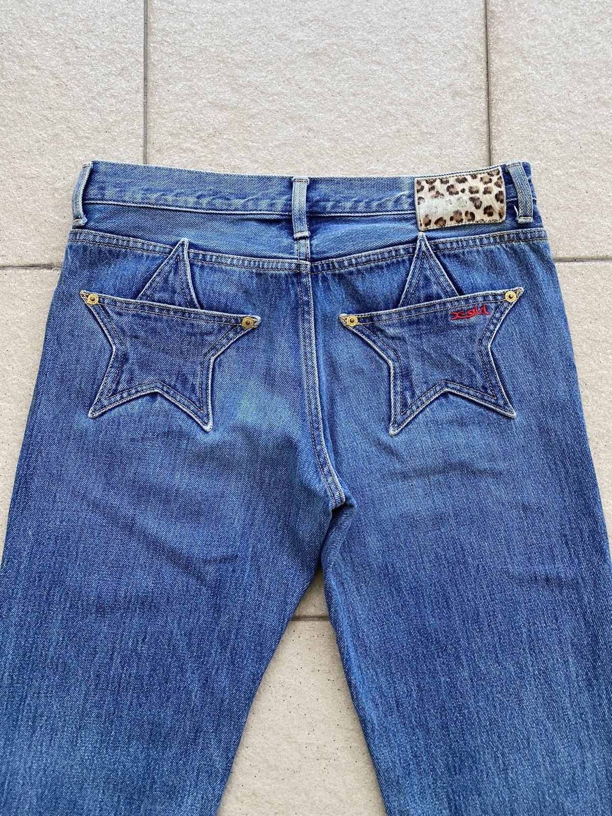 Hysteric Glamour Vintage RARE “x-girl” Star Pocket Leather Patch Straight Cut Size 30" / US 8 / IT 44 - 9 Thumbnail