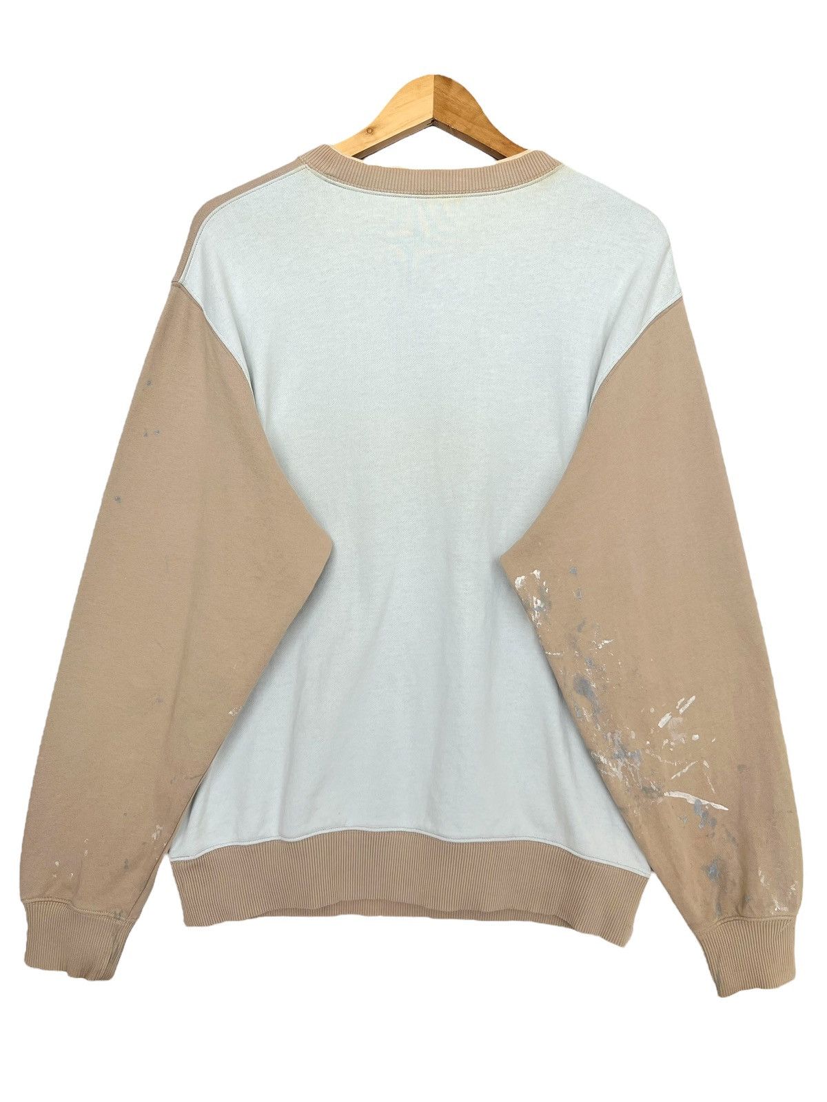 Vintage Vintage 90s Nike Sweatshirt Nike Distressed Paint Splashed Size US L / EU 52-54 / 3 - 2 Thumbnail