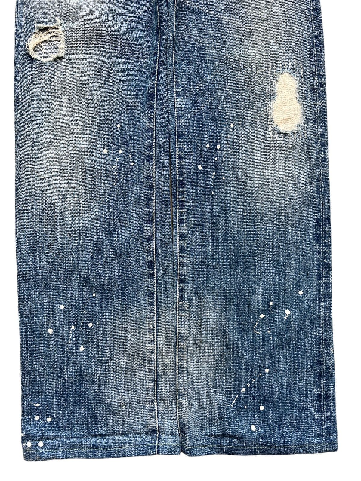 Global Work Global Work Japanese Distressed Paint Denim Jeans 31x32 Size US 31 - 5 Thumbnail