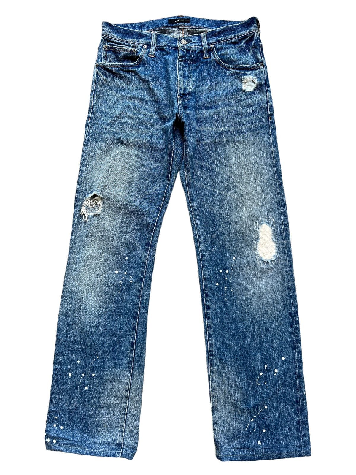 Global Work Global Work Japanese Distressed Paint Denim Jeans 31x32 Size US 31 - 2 Thumbnail