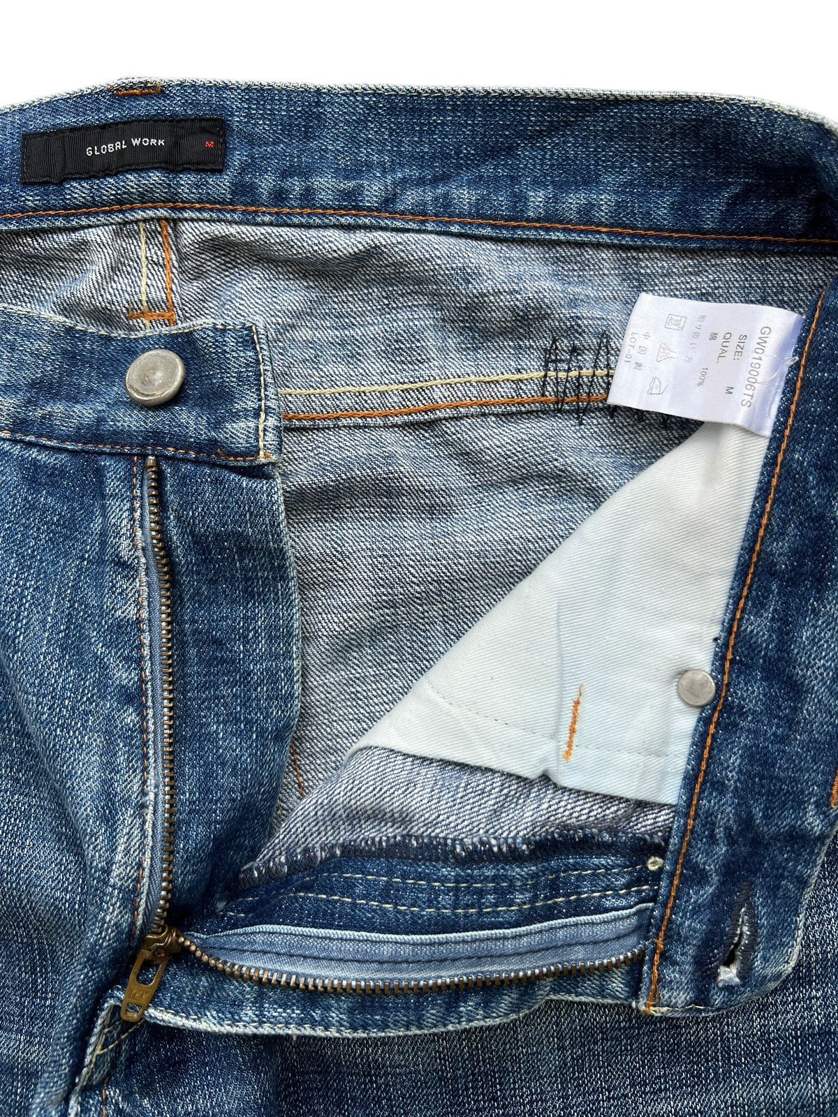 Global Work Global Work Japanese Distressed Paint Denim Jeans 31x32 Size US 31 - 10 Thumbnail