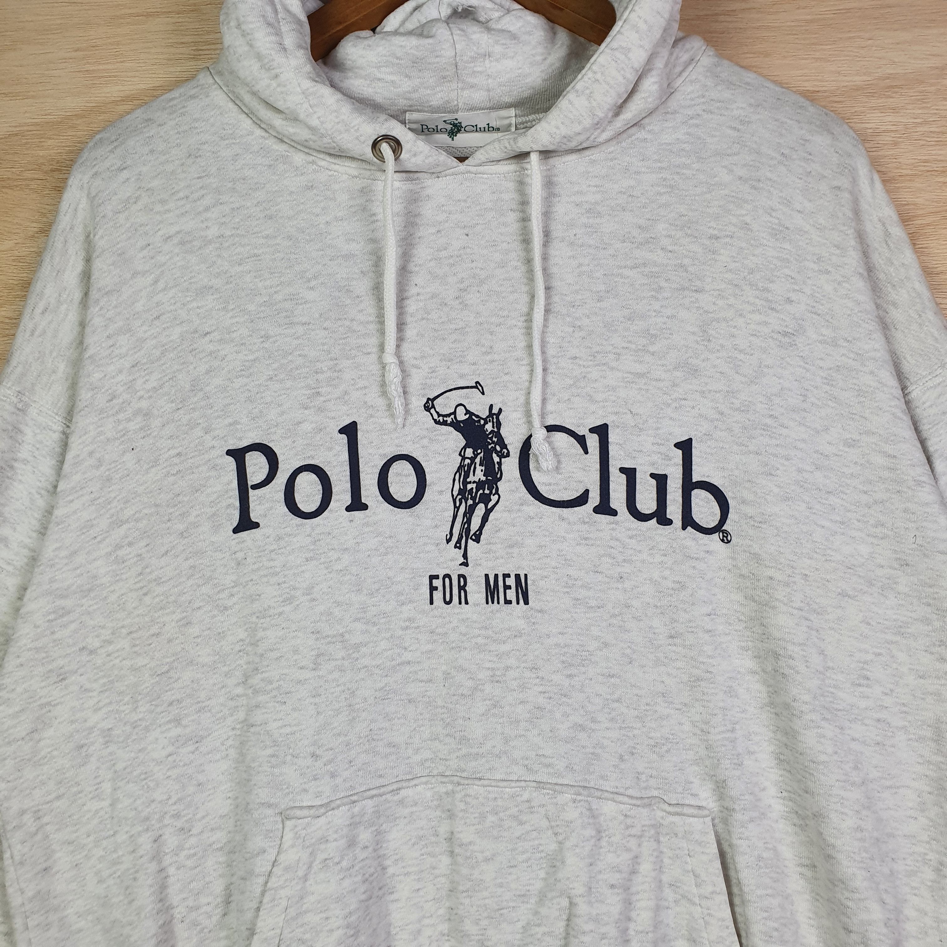 Vintage VINTAGE HOODIE BIG LOGO POLO CLUB FOR MEN Size US L / EU 52-54 / 3 - 3 Thumbnail