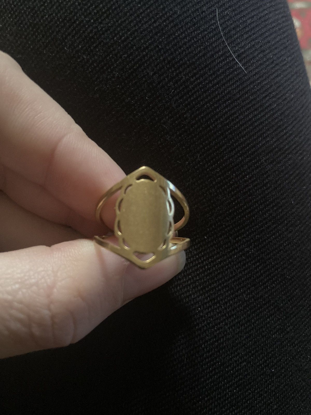 Other 18 karat gold plated stainless steel dainty ring Size ONE SIZE - 2 Thumbnail