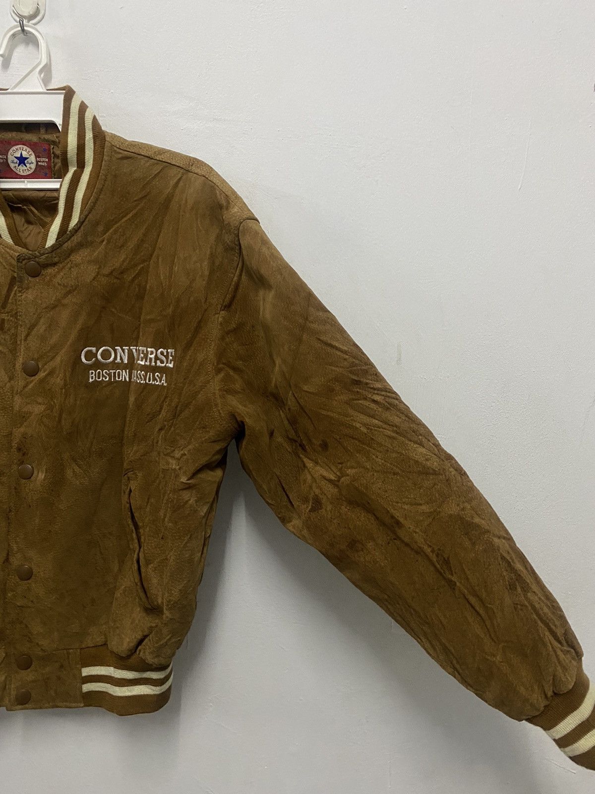 Converse VTG Leather Converse Bomber Suede Jacket Size US L / EU 52-54 / 3 - 8 Thumbnail
