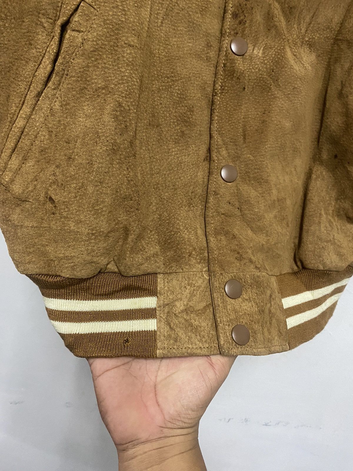 Converse VTG Leather Converse Bomber Suede Jacket Size US L / EU 52-54 / 3 - 10 Thumbnail
