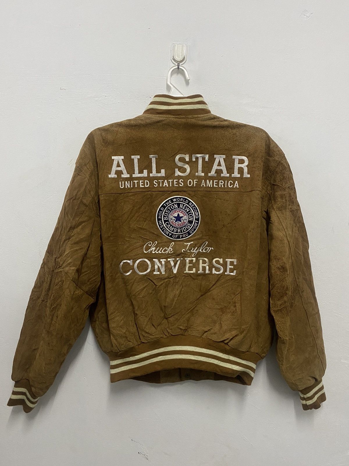 Converse VTG Leather Converse Bomber Suede Jacket Size US L / EU 52-54 / 3 - 3 Thumbnail