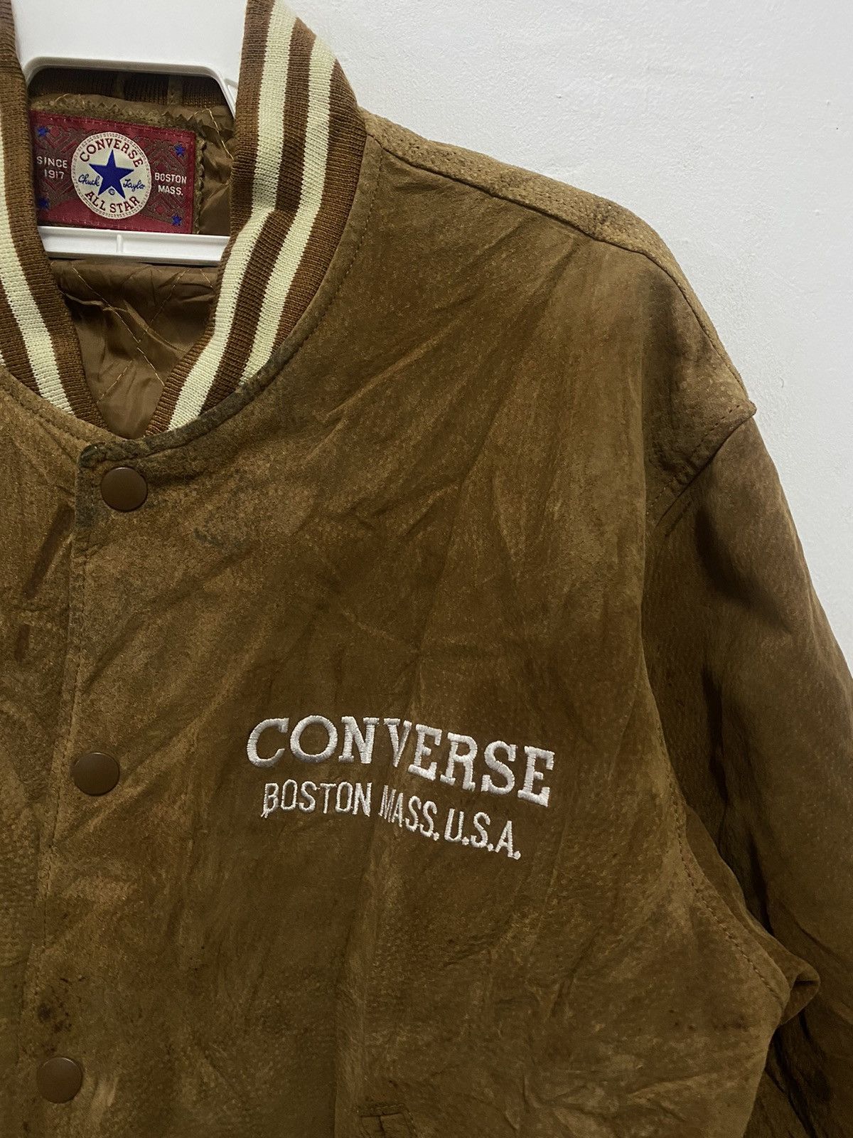 Converse VTG Leather Converse Bomber Suede Jacket Size US L / EU 52-54 / 3 - 11 Thumbnail