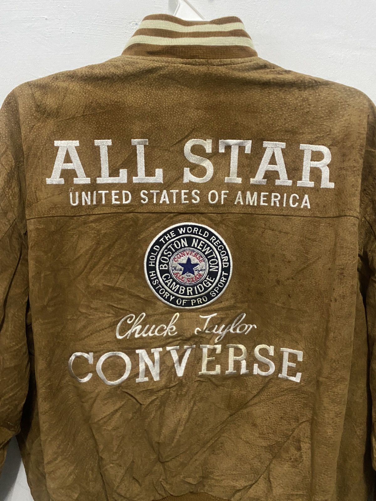 Converse VTG Leather Converse Bomber Suede Jacket Size US L / EU 52-54 / 3 - 2 Thumbnail