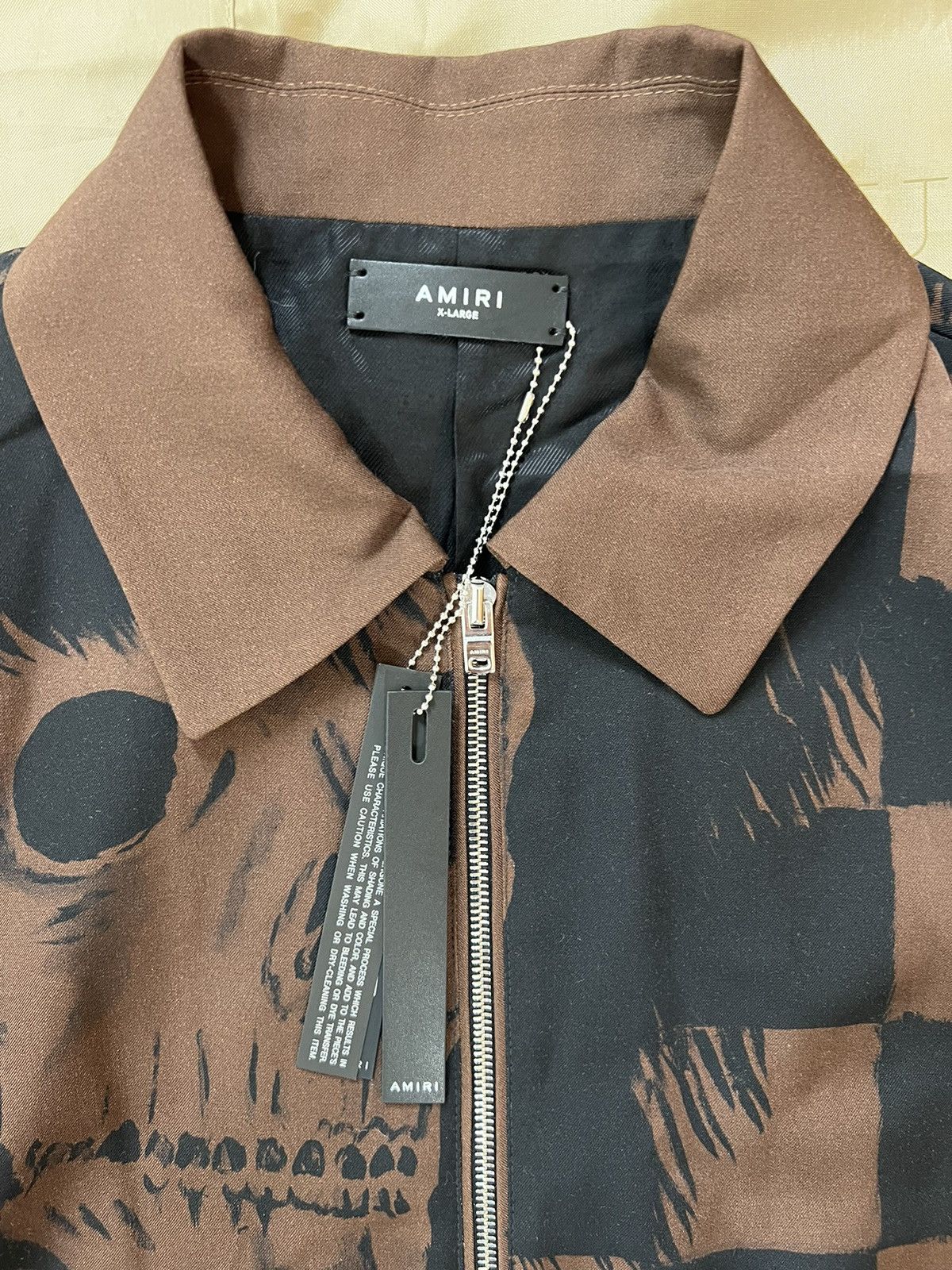 Amiri AMIRI Brown Wes Lang Edition Skull Jacket size XL Size US XL / EU 56 / 4 - 2 Thumbnail