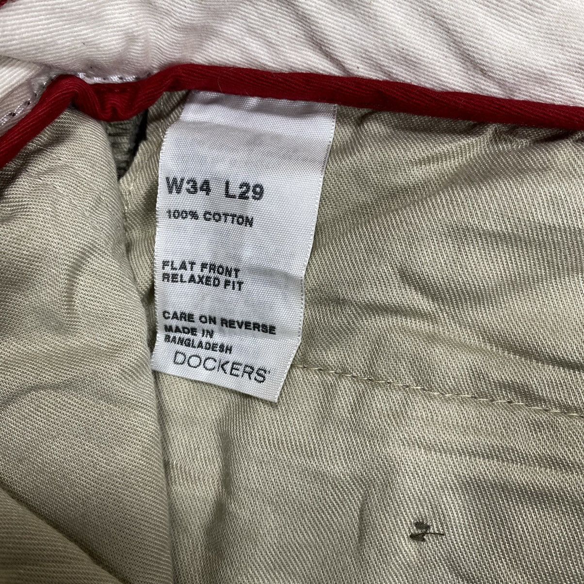 Levi's Vintage Dockers Relaxed Fit Khaki Pants Size US 35 - 6 Thumbnail