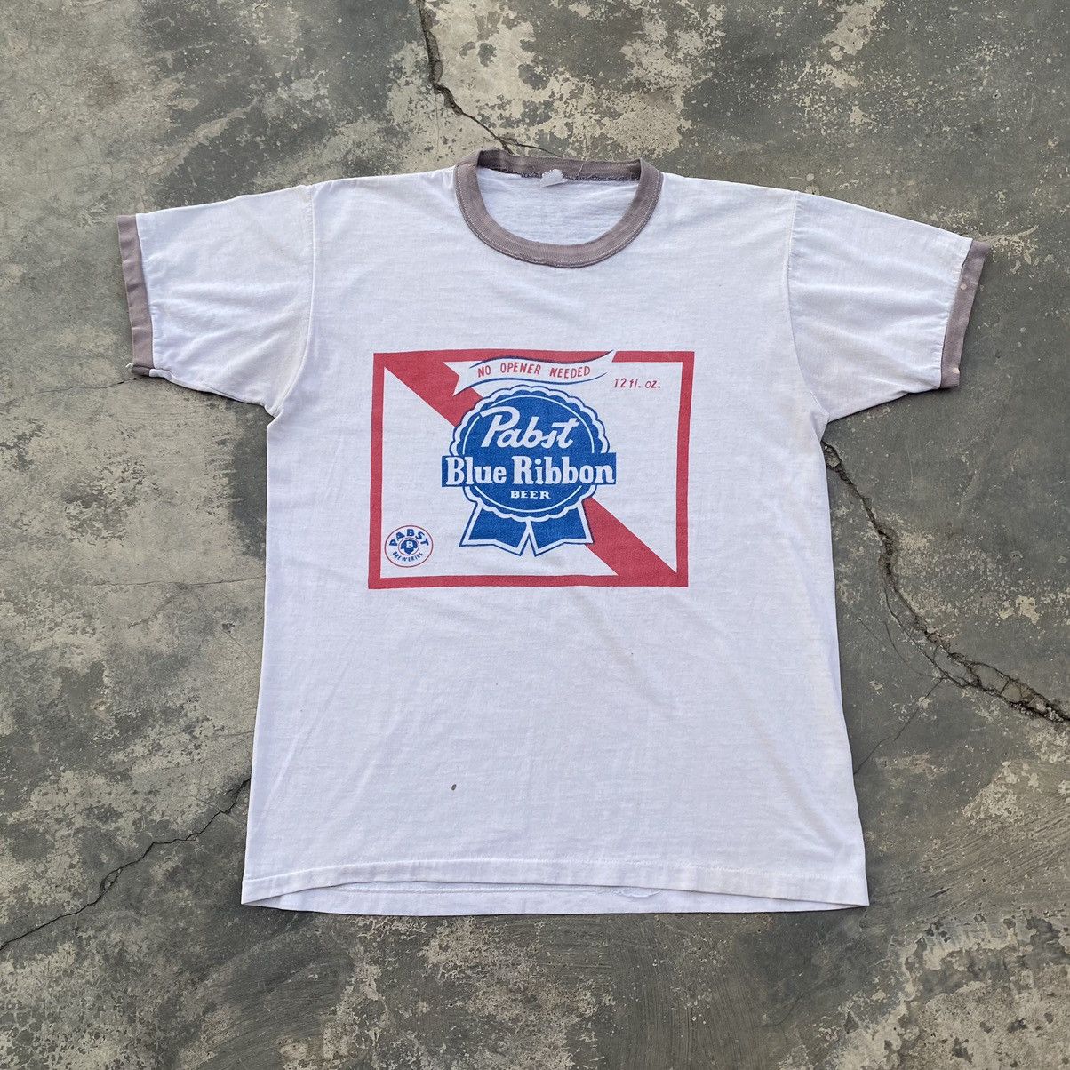 Vintage 1980s Pabst Blue Ribbon beer tee Size US M / EU 48-50 / 2 - 1 Thumbnail