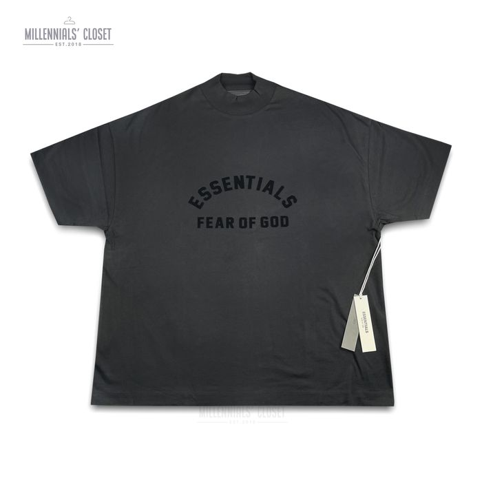 Fear of God Fear of God Essentials Jet Black TShirt SS23 size XXS
