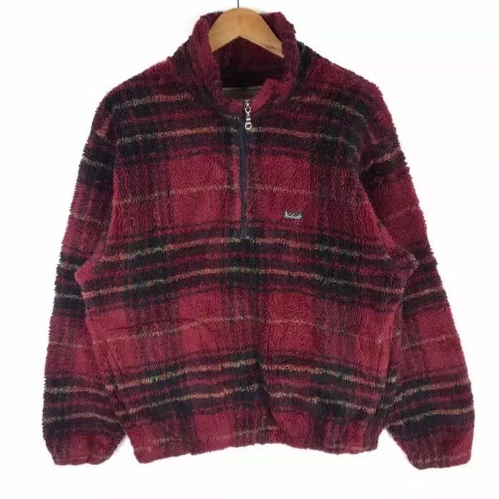 Woolrich Woolen Mills Vintage 80s WOOLRICH USA Rugged Outdoorwear Red Half Zipper Size US L / EU 52-54 / 3 - 1 Thumbnail