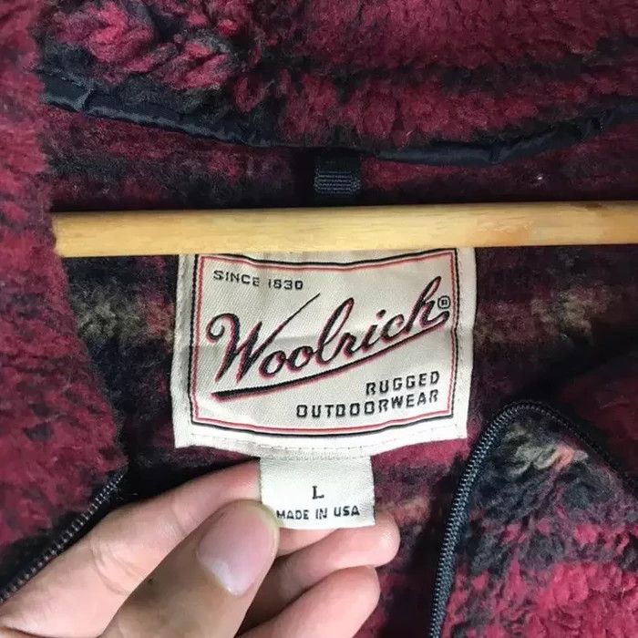 Woolrich Woolen Mills Vintage 80s WOOLRICH USA Rugged Outdoorwear Red Half Zipper Size US L / EU 52-54 / 3 - 4 Thumbnail
