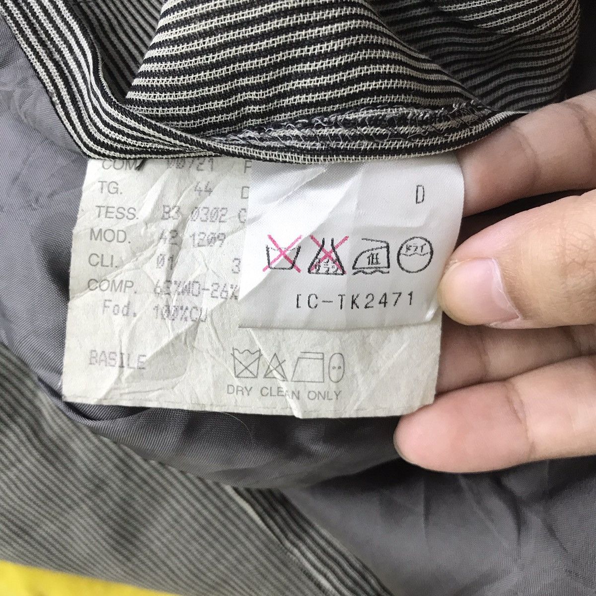 Vintage Vintage BASILE Italian Brand Stripes Grey Coat Size US S / EU 44-46 / 1 - 5 Thumbnail