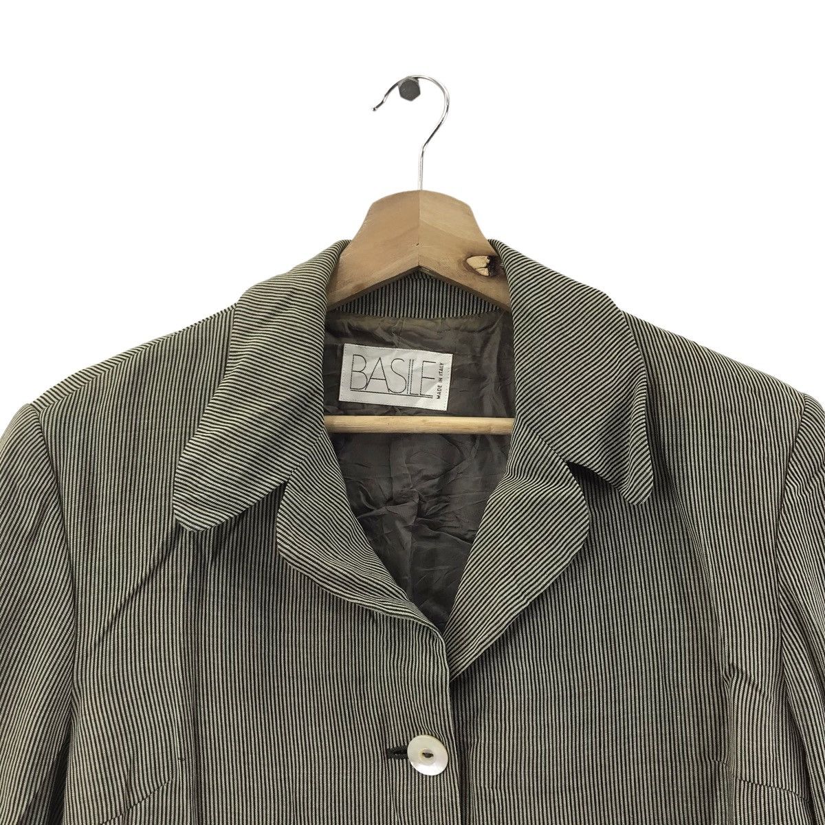 Vintage Vintage BASILE Italian Brand Stripes Grey Coat Size US S / EU 44-46 / 1 - 2 Thumbnail