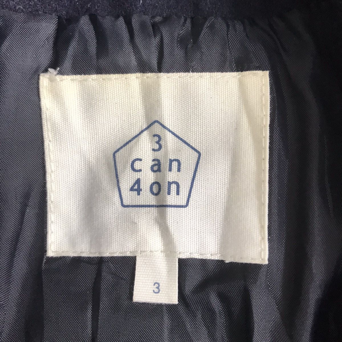 Japanese Brand 3CAN4ON Japanese Brand Wool Navy Coat Size US XS / EU 42 / 0 - 4 Thumbnail