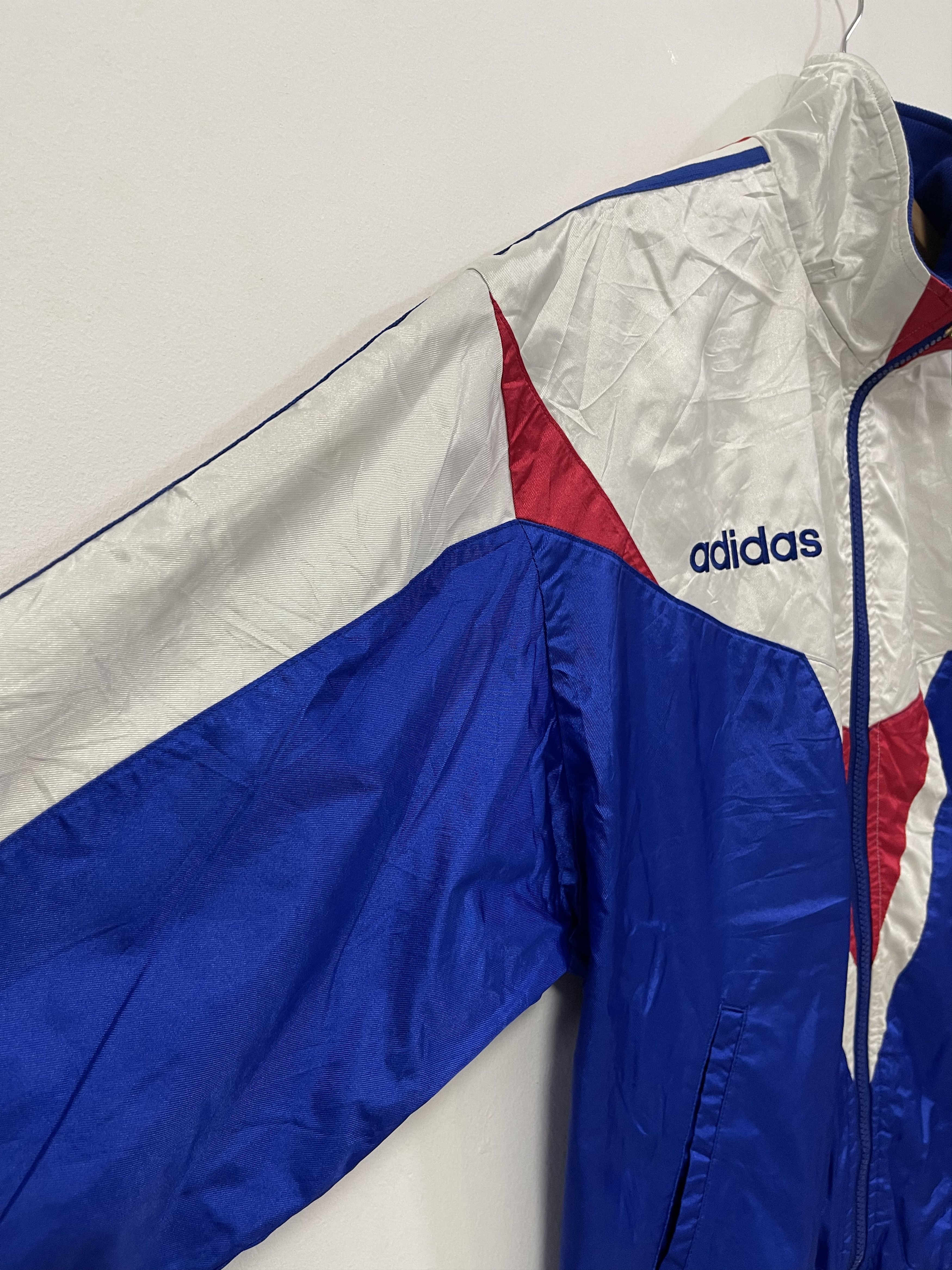Adidas Vintage Adidas Trefoil Colourblok Zip Up Jacket Size US L / EU 52-54 / 3 - 8 Thumbnail