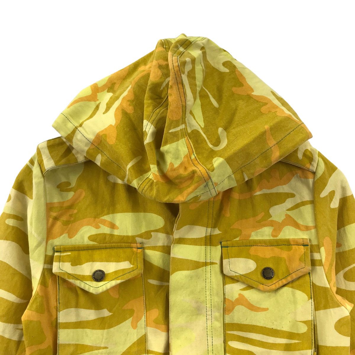 Vintage ARMY BRAT LDS Army Camouflage Yellow Parka Hoodie Jacket Size US XS / EU 42 / 0 - 2 Thumbnail
