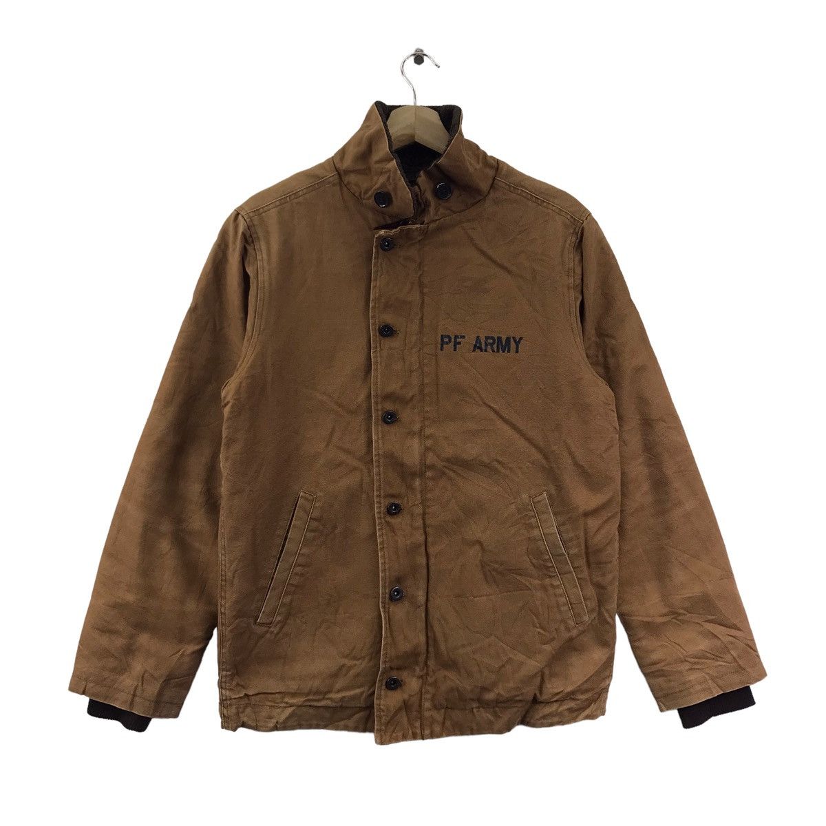 Vintage PF ARMY Four Thirty Jeans Brown Bomber Jacket Size US S / EU 44-46 / 1 - 3 Thumbnail