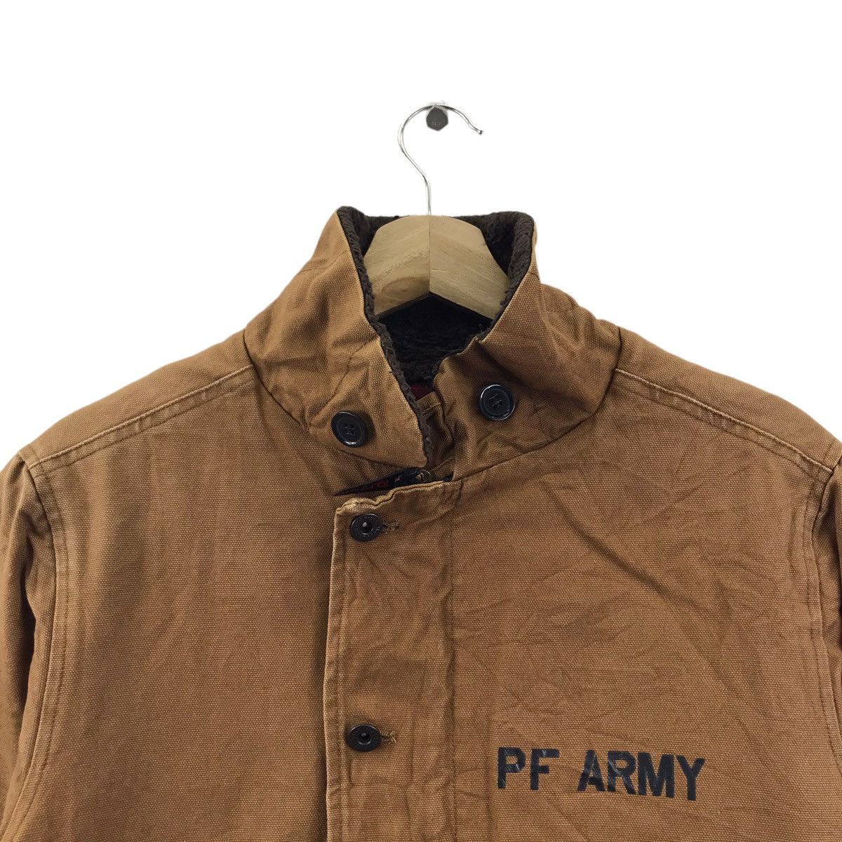 Vintage PF ARMY Four Thirty Jeans Brown Bomber Jacket Size US S / EU 44-46 / 1 - 4 Thumbnail