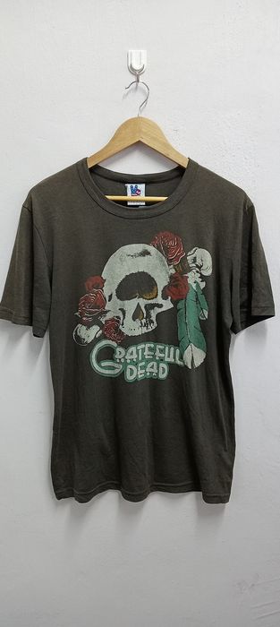 Essex Unisex Grateful Dead T-Shirt - Skull & Roses - Black L