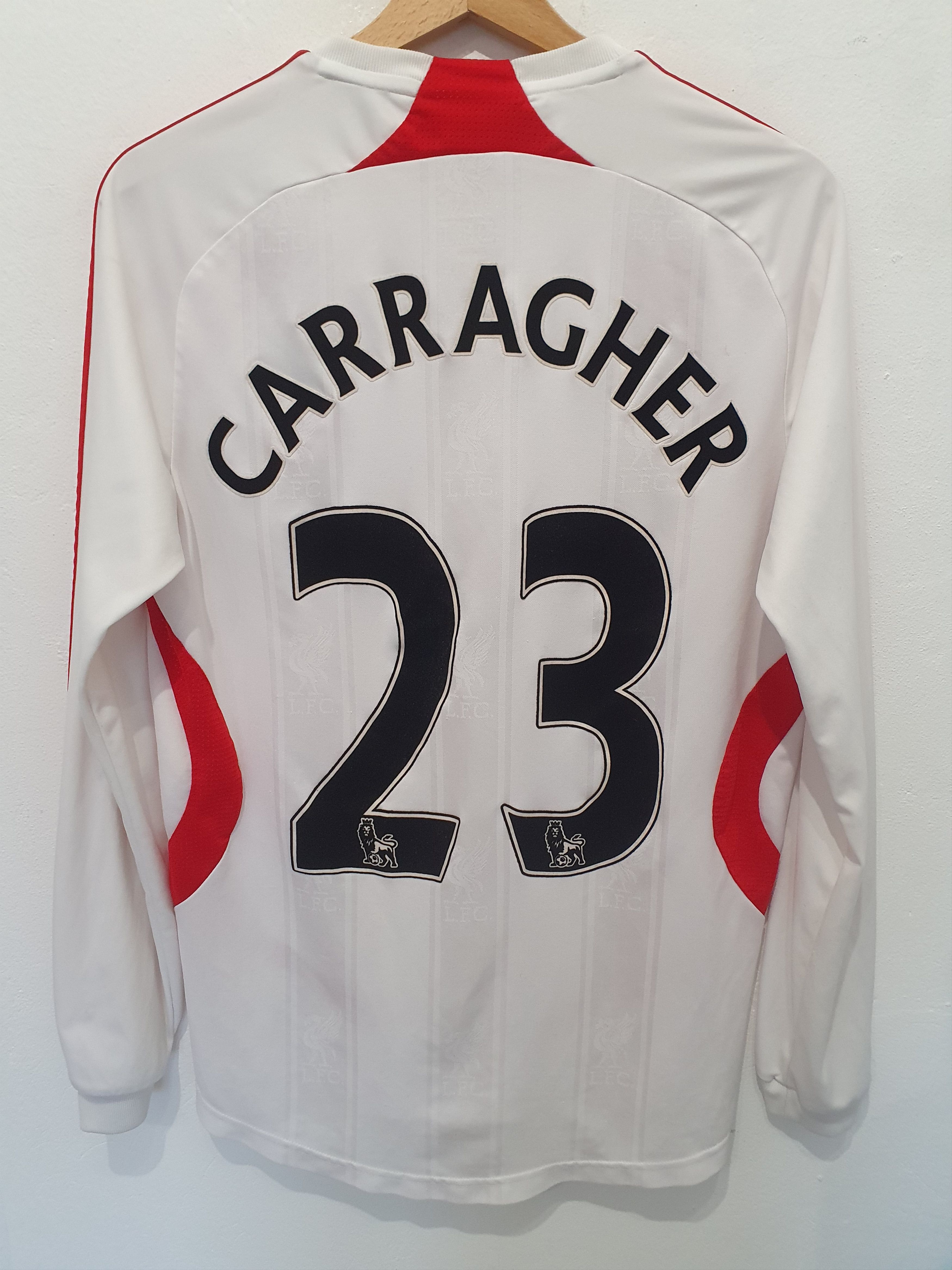 image of Carragher Adidas Liverpool Fc 2008 Size S Shirt Jersey in White, Men's