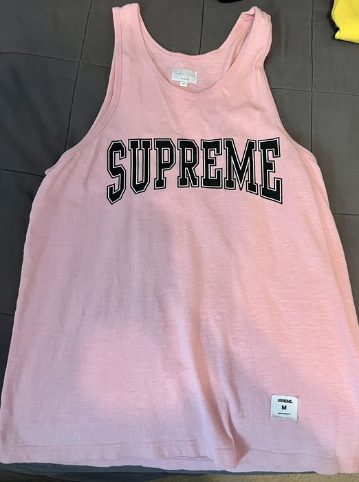 supreme splatter tank top white L-