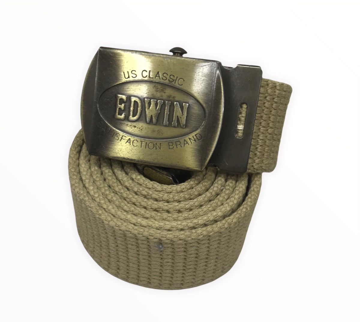 image of Edwin Big Logo Canvas Buckle Belt, Men's