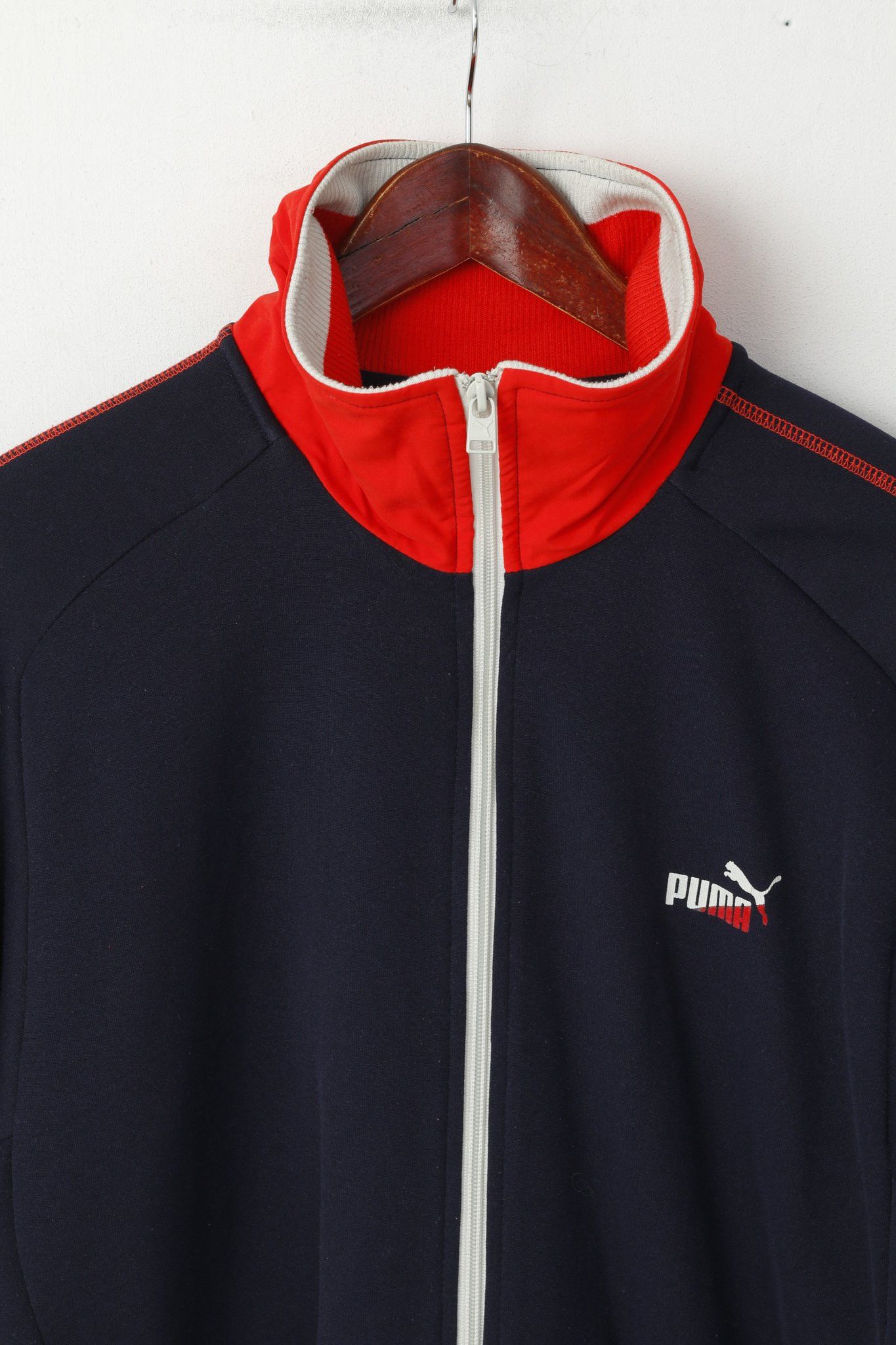 Puma × Vintage Puma Men M Sweatshirt Navy Vintage Training 0634 Size US M / EU 48-50 / 2 - 2 Thumbnail