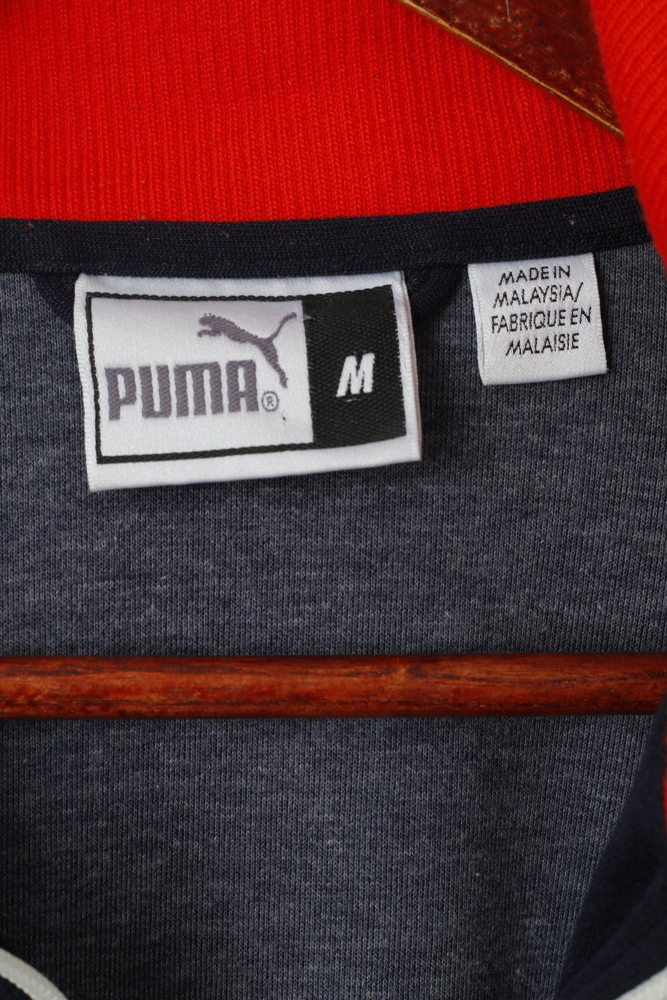 Puma × Vintage Puma Men M Sweatshirt Navy Vintage Training 0634 Size US M / EU 48-50 / 2 - 4 Thumbnail